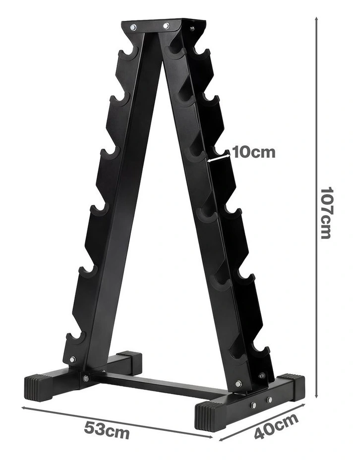Centra Dumbbells Rack 6 Tier Stand Home Gym Exercise Storage 400kg Capacity image 3