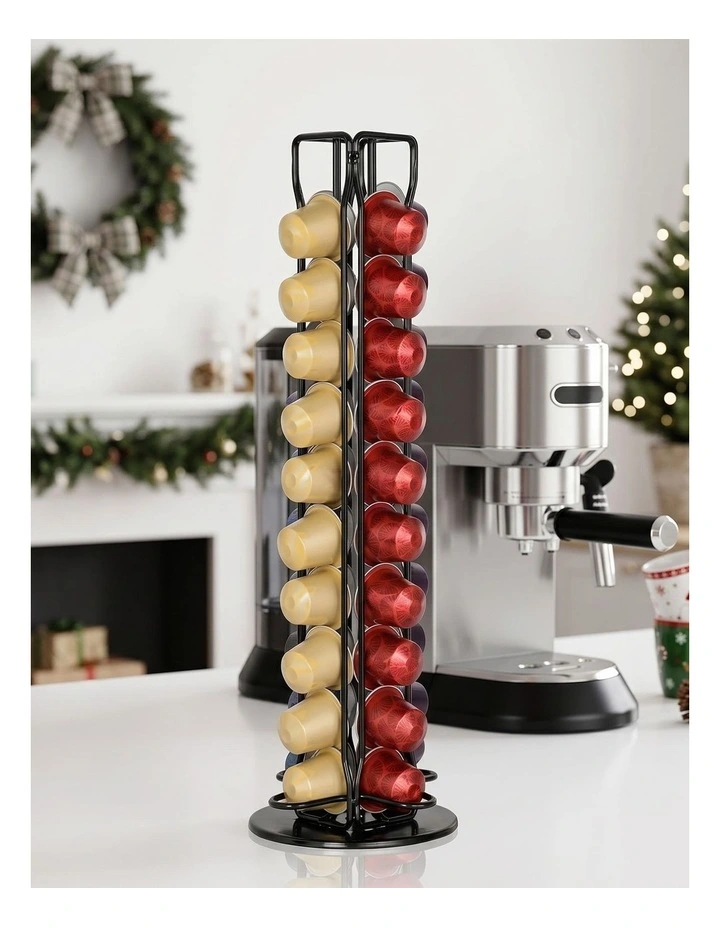 Toque Coffee Pod Holder Stand Rotating Metal Storage Rack Organizer 40 Capsules image 7