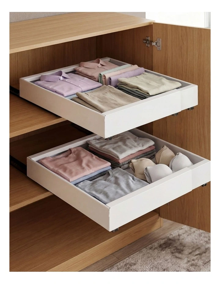 Toque Cabinet Organizer Drawer Shelf Pull Out 2Pcs Width-adjustable Kitchen image 7