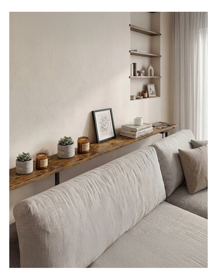 Levede Narrow Console Table Adjustable Behind Couch Side Power Ports Entryway image 7
