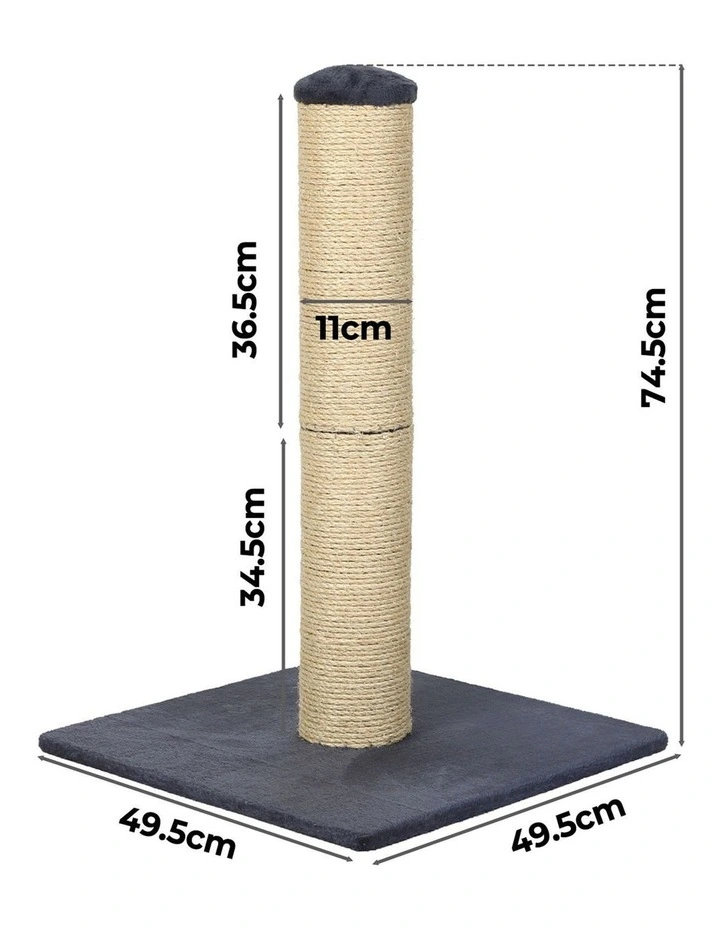 Pawz Cat Scratcher Natural Sisal Kitten Higher Stable Base 74cm image 3