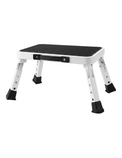 Levede Folding Aluminium Step Stool 150kg 3 Height Adjustable Portable Multi-Use