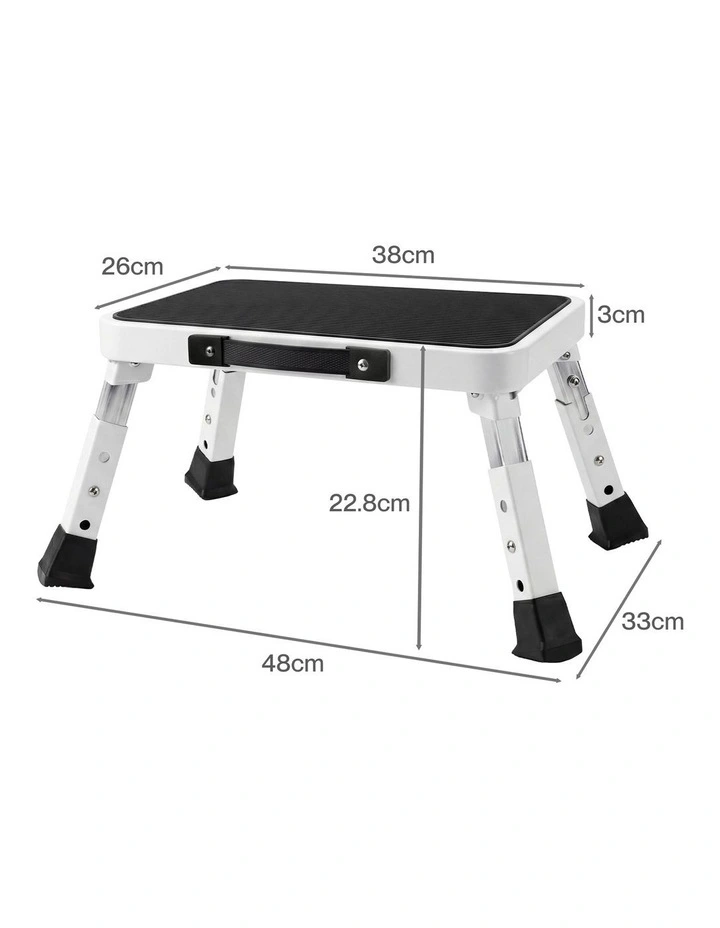 Levede Folding Aluminium Step Stool 150kg 3 Height Adjustable Portable Multi-Use image 3