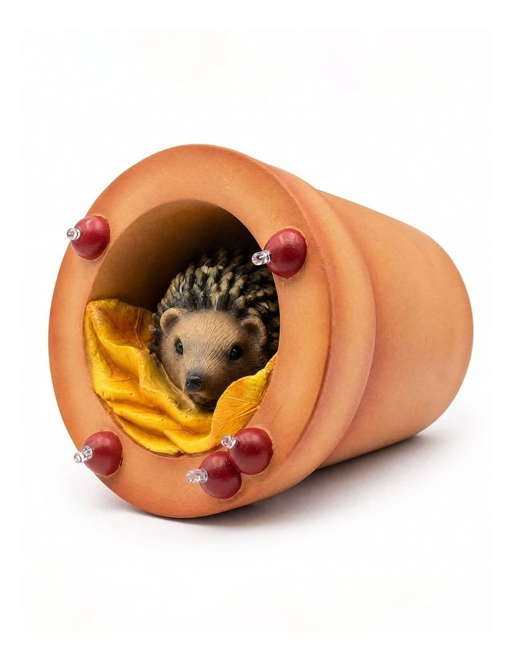 Emitto Hedgehog Solar Garden Statue Light Outdoor Ornament Hand Painted Decor image 1