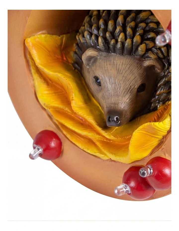 Emitto Hedgehog Solar Garden Statue Light Outdoor Ornament Hand Painted Decor image 4