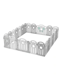 BoPeep Kids Playpen Baby Safety Gate Toddler Fence Child Play Game Toy 24 Grey