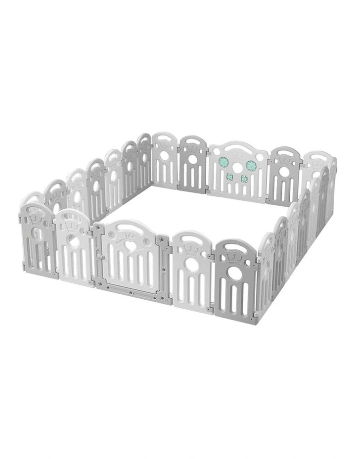BoPeep Kids Playpen Baby Safety Gate Toddler Fence Child Play Game Toy 24 Grey image 1