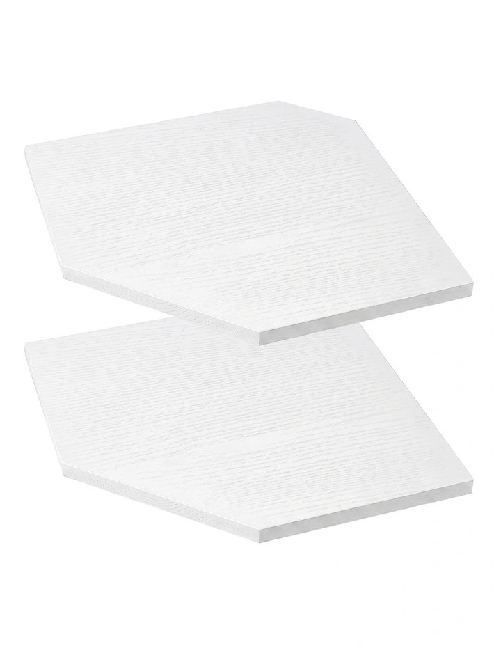 Levede Corner Shelves 2 Pcs Wall Mounted Floating Storage Display Rack Bedroom image 1
