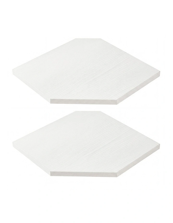 Levede Corner Shelves 2 Pcs Wall Mounted Floating Storage Display Rack Bedroom image 2