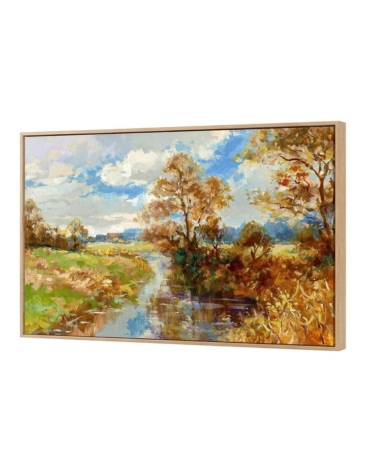 Yezi Large Framed Canvas Wall Art Landscape Painting Home Decor 80x120cm image 1