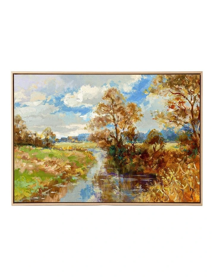 Yezi Large Framed Canvas Wall Art Landscape Painting Home Decor 80x120cm image 2