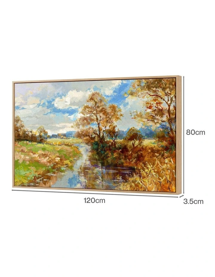 Yezi Large Framed Canvas Wall Art Landscape Painting Home Decor 80x120cm image 3