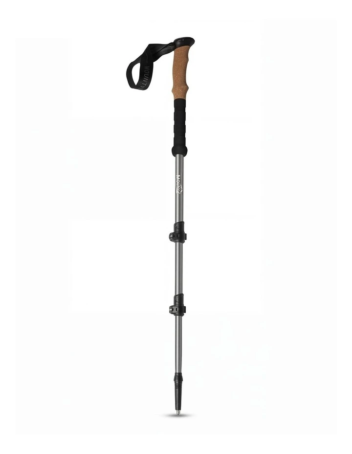 Mountview 2 Pcs Hiking Trekking Poles Walking Stick Adjustable Lightweight Grey image 2