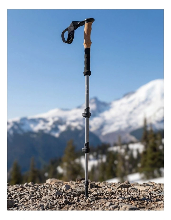 Mountview 2 Pcs Hiking Trekking Poles Walking Stick Adjustable Lightweight Grey image 7