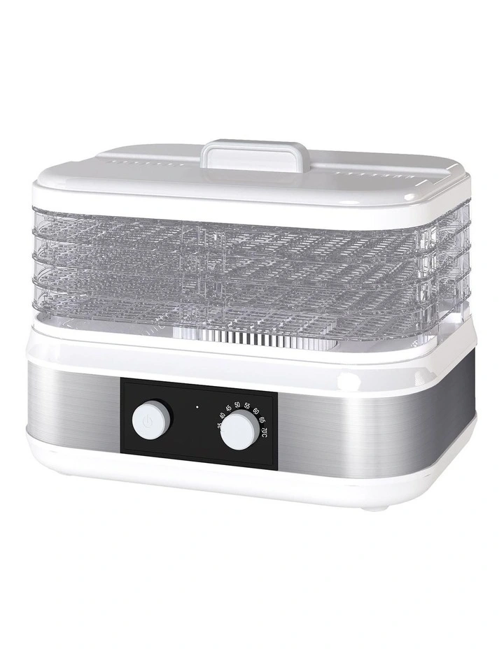 Spector 5-Tray Stainless Steel Food Dehydrator Fruit Jerky White image 1