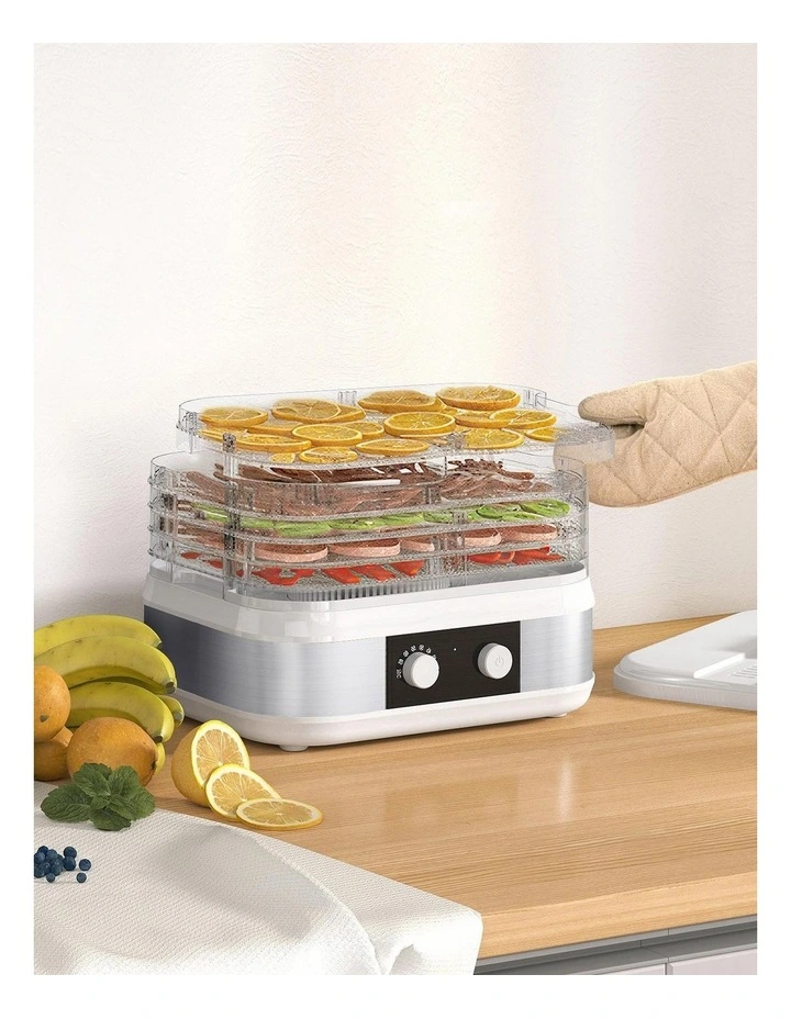 Spector 5-Tray Stainless Steel Food Dehydrator Fruit Jerky White image 7