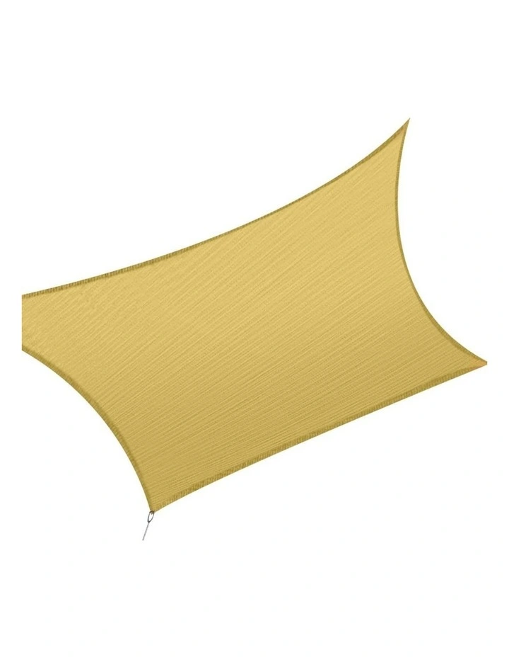 Mountview Rectangle Sun Shade Sail Outdoor Canopy Sand 5x3m image 2