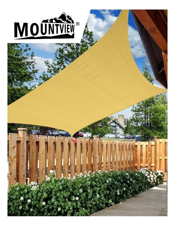 Mountview Rectangle Sun Shade Sail Outdoor Canopy Sand 5x3m image 7
