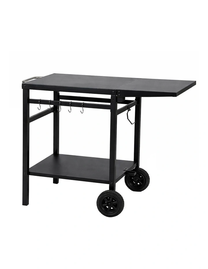 Levede Outdoor Kitchen Cart Mobile Foldable Food Prep BBQ Grill Dining Table image 1