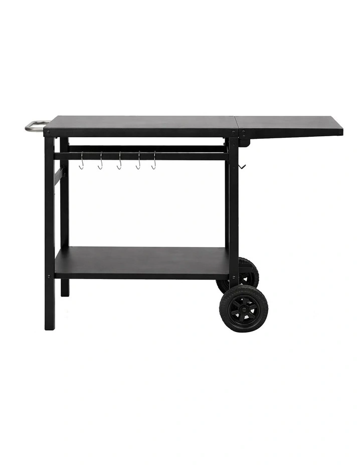 Levede Outdoor Kitchen Cart Mobile Foldable Food Prep BBQ Grill Dining Table image 2