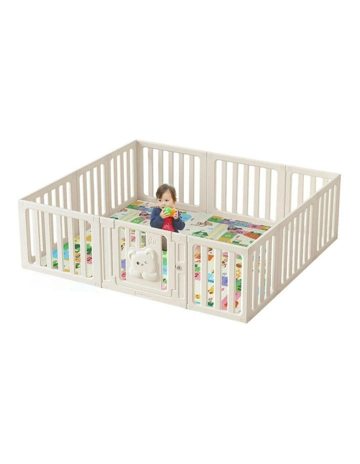 Bopeep Kids Playpen Baby Safety Gate With Lock Toddler Play Game Toy 12 Panel image 1
