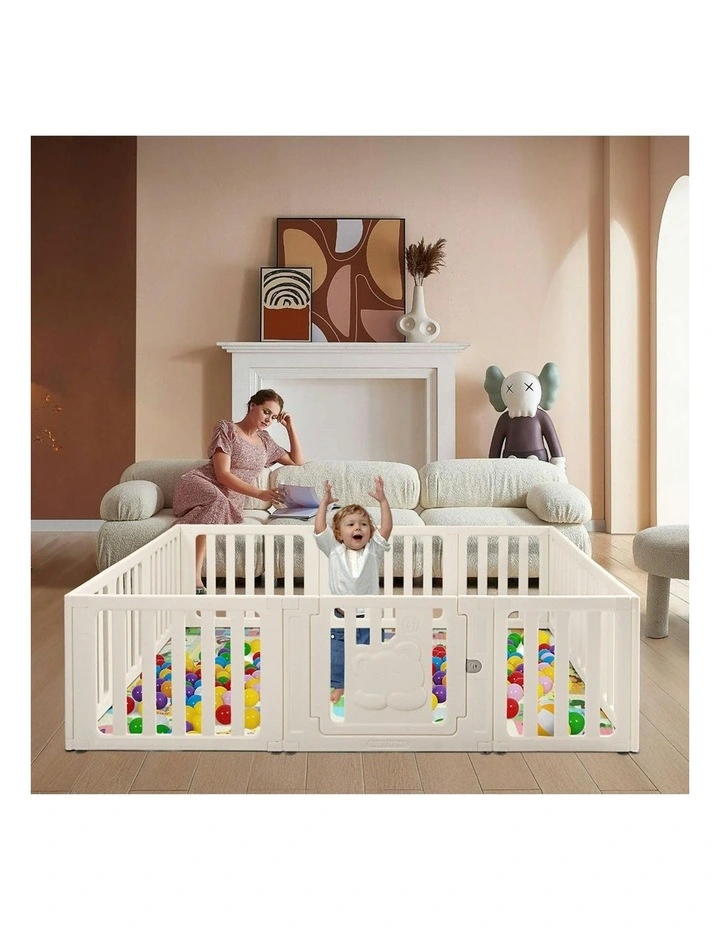 Bopeep Kids Playpen Baby Safety Gate With Lock Toddler Play Game Toy 12 Panel image 7