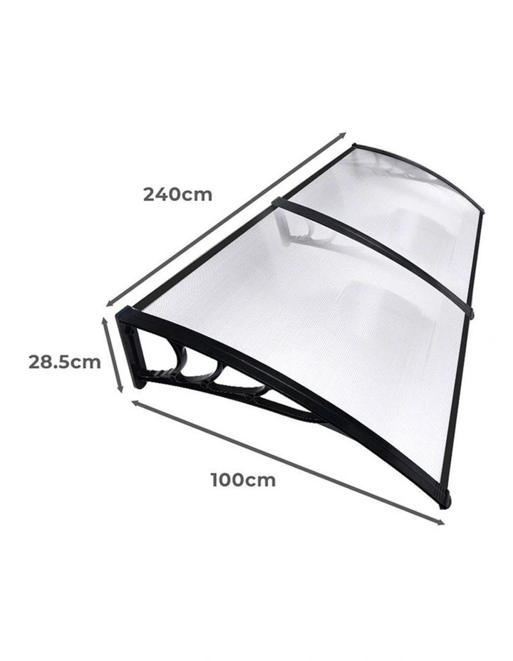 Mountview Window Door Awning Outdoor UV Rain Cover DIY 1x2.4m image 3