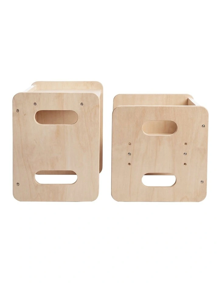 Levede Kids Table and Chair Set Dining Adjustable Toddler Activity Desk Wood image 2