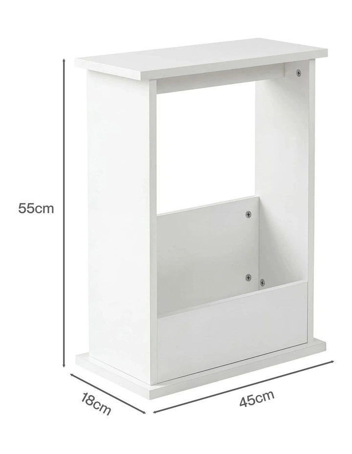 Levede Narrow End Table Modern Office Side Table Magazine Rack Bedside Storage image 3