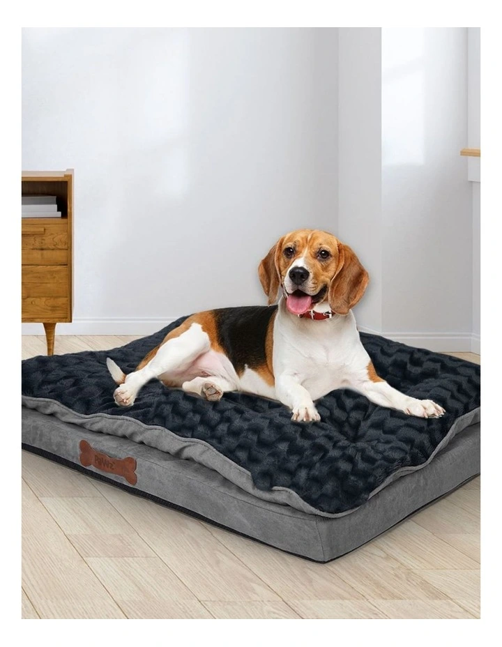 Pawz Dog Calming Bed Warm Soft Plush Memory Foam Dark Grey S image 7