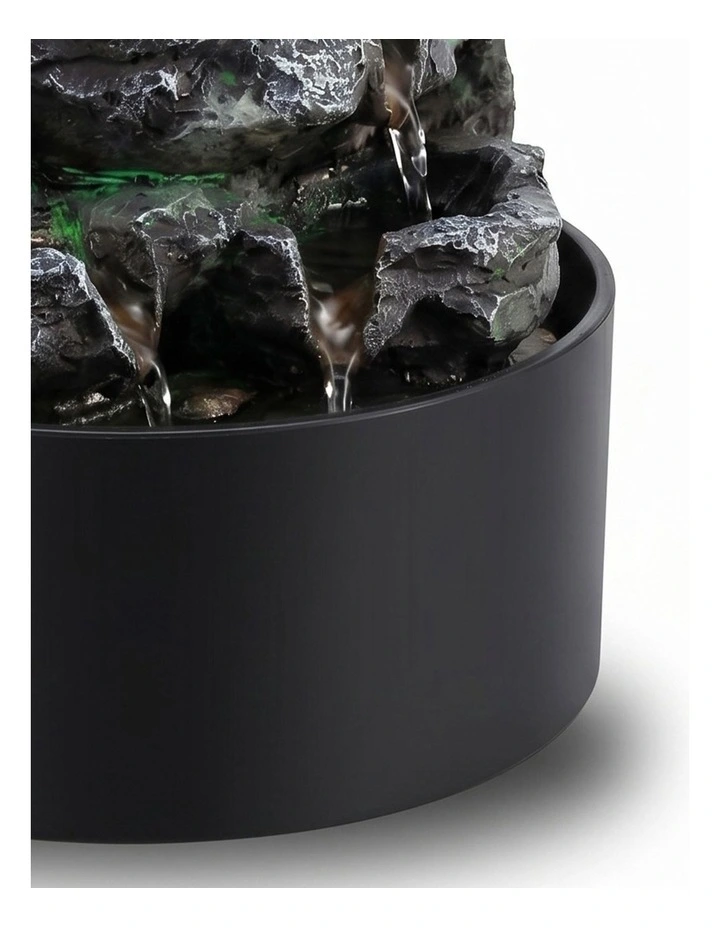 Spector Tabletop Water Fountain Resin LED Light 3 Flow Levels Waterfall Office image 6
