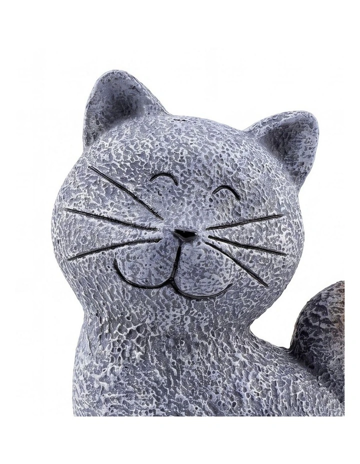 Emitto Solar Cat Butterfly Garden Statue LED Light Resin Outdoor Garden Decor image 5
