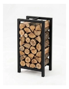 Levede Firewood Rack Metal Outdoor Storage Log Holder Fireplace 30 x 22 x 59cm