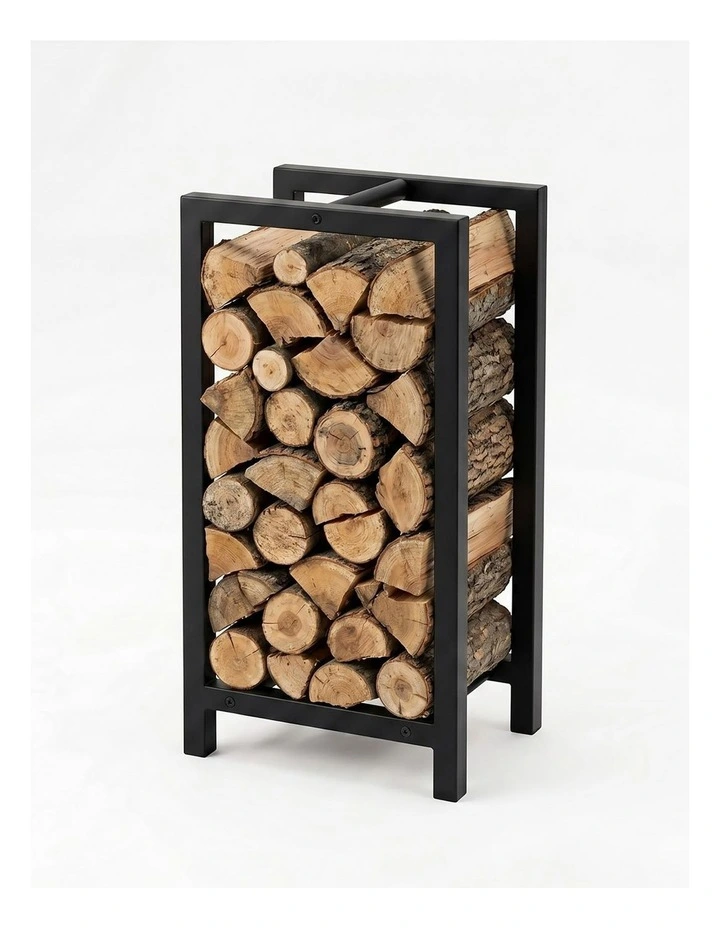 Levede Firewood Rack Metal Outdoor Storage Log Holder Fireplace 30 x 22 x 59cm image 1