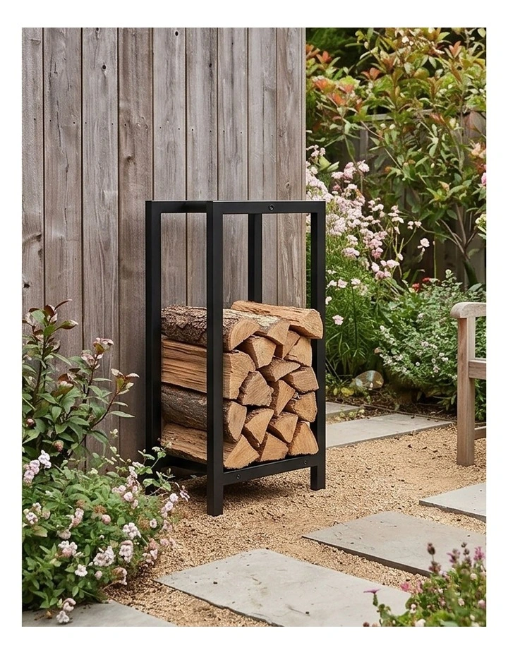 Levede Firewood Rack Metal Outdoor Storage Log Holder Fireplace 30 x 22 x 59cm image 7
