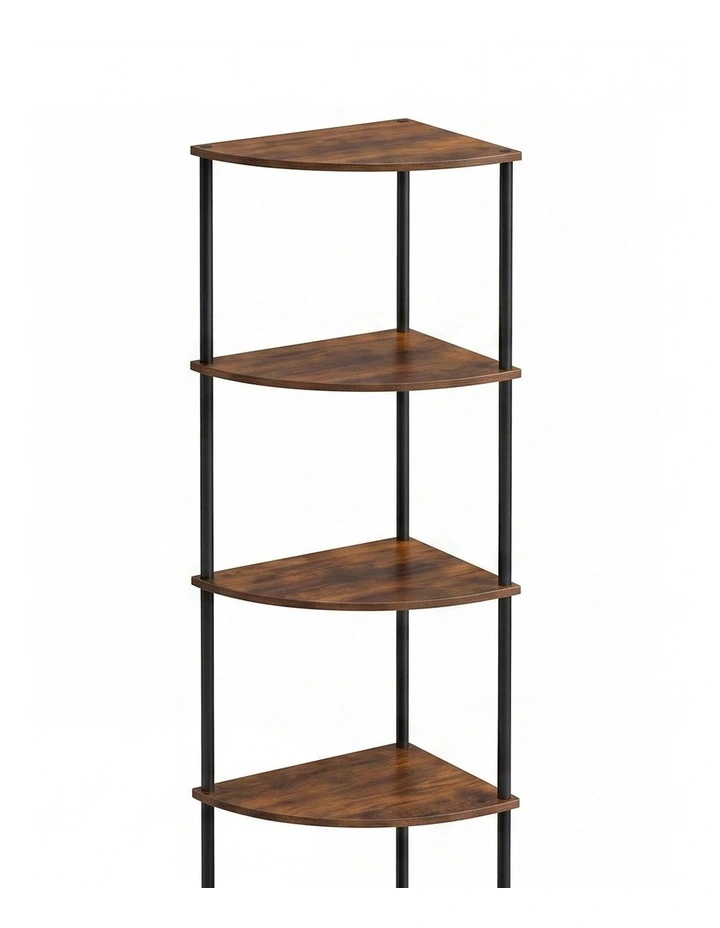 Levede 6-Tier Corner Shelf Stand Bookshelf Display Storage Rack with Drawer image 6