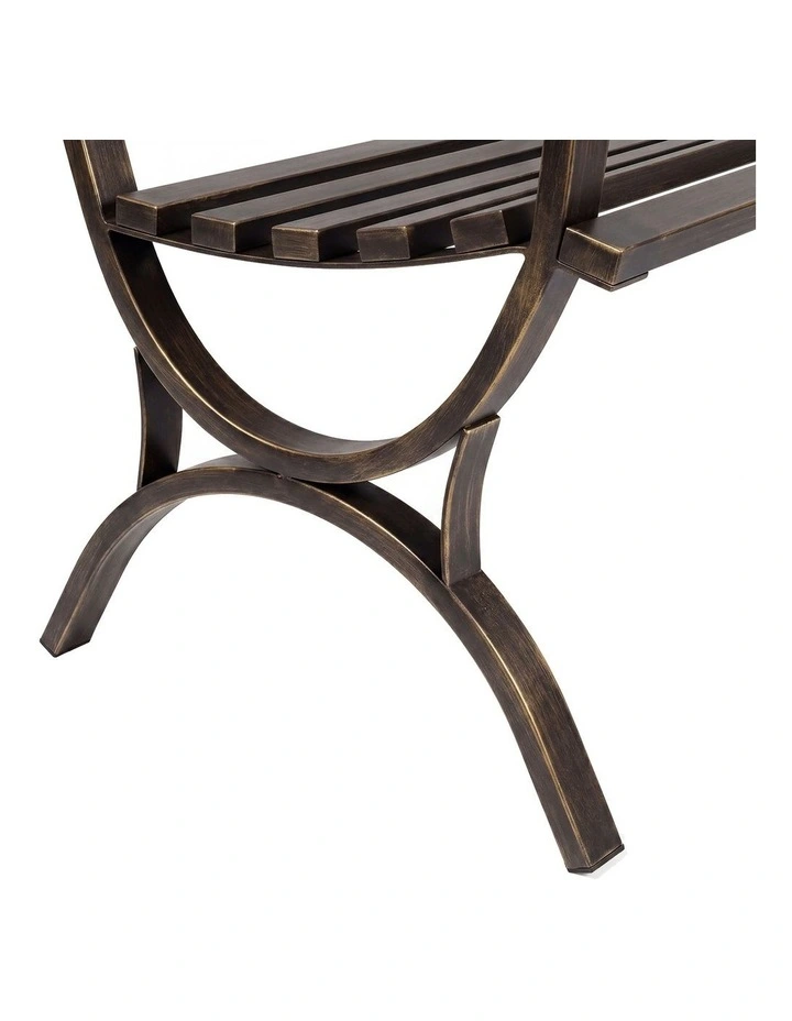 Levede Garden Bench Seat Outdoor Patio Park Lounge Backyard Chair Bronze 3 Seat image 6