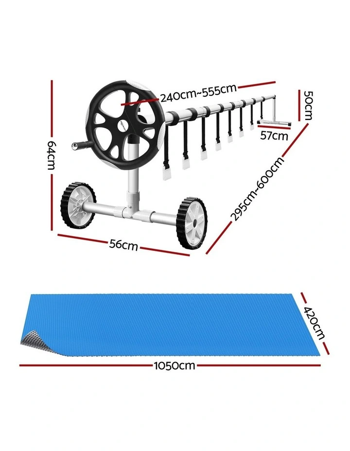 Aqua Buddy Pool Cover 600 Micron Solar Heat Blanket LDPE 10.5x4.2m w/ 5.55m Roller image 3