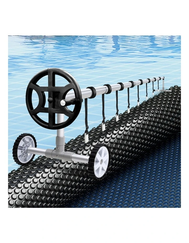Aqua Buddy Pool Cover 600 Micron 7x4m w/ Roller 4m Swimming Pools Black Solar Blanket image 4