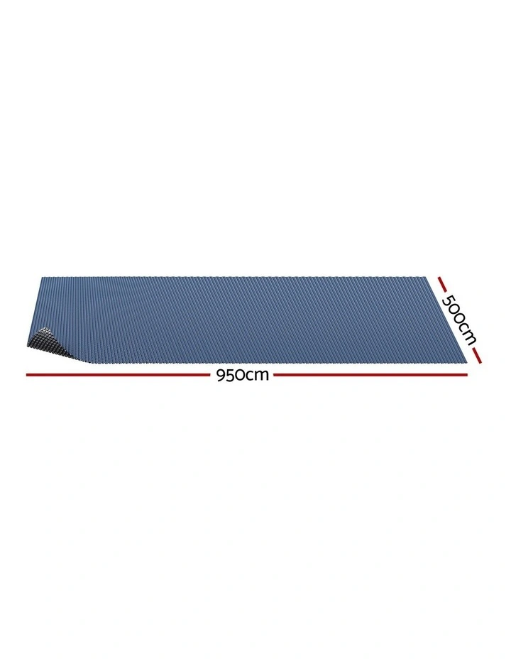 Aqua Buddy Pool Cover 600 Micron 9.5x5m Swimming Pool Solar Blanket Blue Black image 1