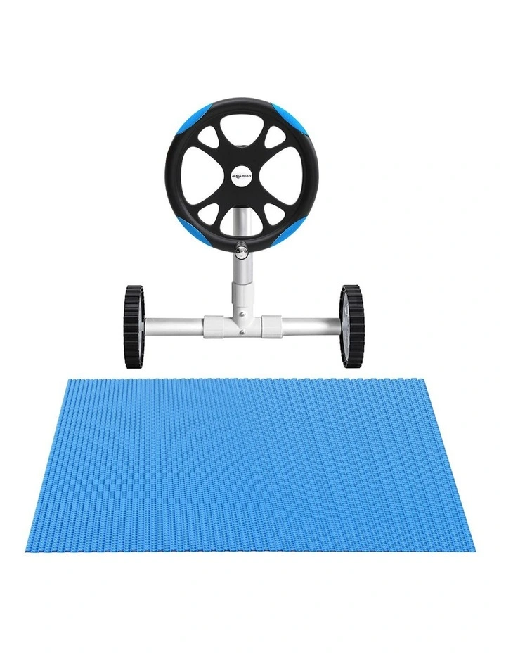 Aqua Buddy Pool Cover 600 Micron Heat Solar Blanket 9.5x5m w/ 5.55m Roller image 1