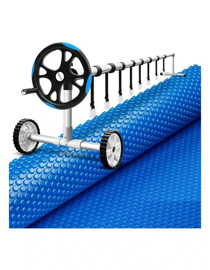 Aqua Buddy Pool Cover 600 Micron Heat Solar Blanket 9.5x5m w/ 5.55m Roller image 2