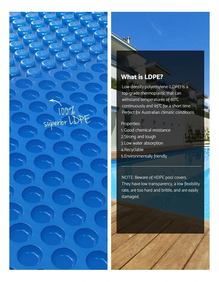 Aqua Buddy Pool Cover 600 Micron Heat Solar Blanket 9.5x5m w/ 5.55m Roller image 5
