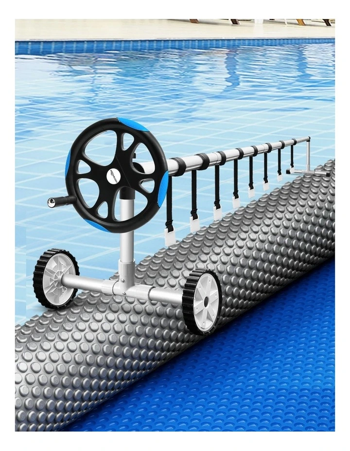 Aqua Buddy Pool Cover 600 Micron Solar Heat Blanket 8x4.2m w/ 5.55m Roller Blue image 4
