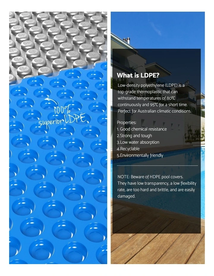 Aqua Buddy Pool Cover 600 Micron Solar Heat Blanket 8x4.2m w/ 5.55m Roller Blue image 5