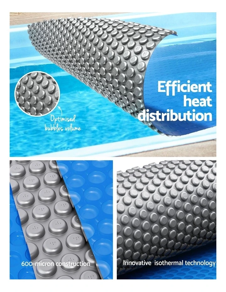 Aqua Buddy Pool Cover 600 Micron Solar Heat Blanket 8x4.2m w/ 5.55m Roller Blue image 7