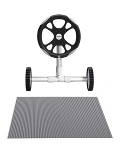Aqua Buddy Pool Cover 600 Micron Solar Heat Blanket LDPE 8x4.2m w/ 5.55m Roller