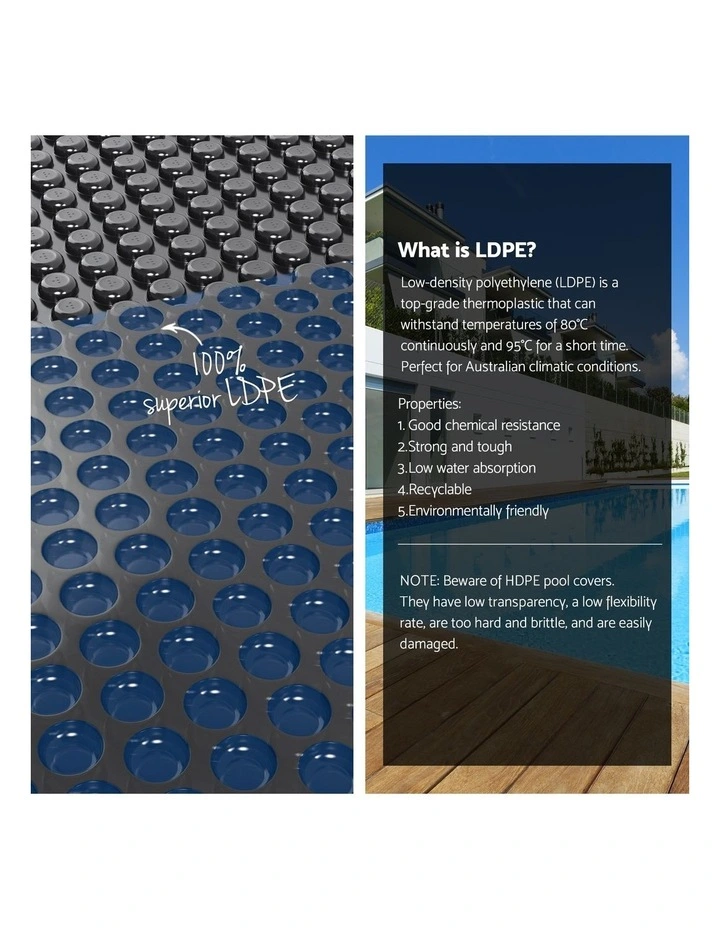 Aqua Buddy Pool Cover 600 Micron 11x4.8m Swimming Pool Solar Blanket Blue Black image 6