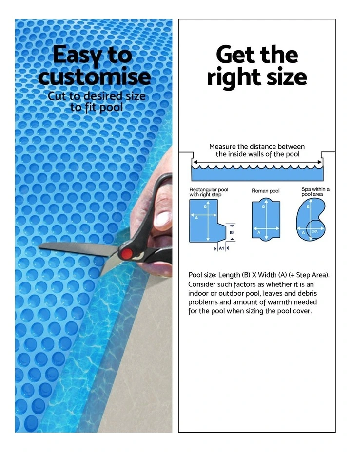 Aqua Buddy Pool Cover 600 Micron Bubble Heat Solar Blanket Shed Blue 9.5x5m image 4
