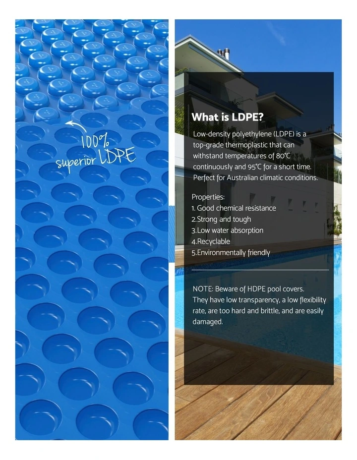 Aqua Buddy Pool Cover 600 Micron Bubble Heat Solar Blanket Shed Blue 9.5x5m image 5